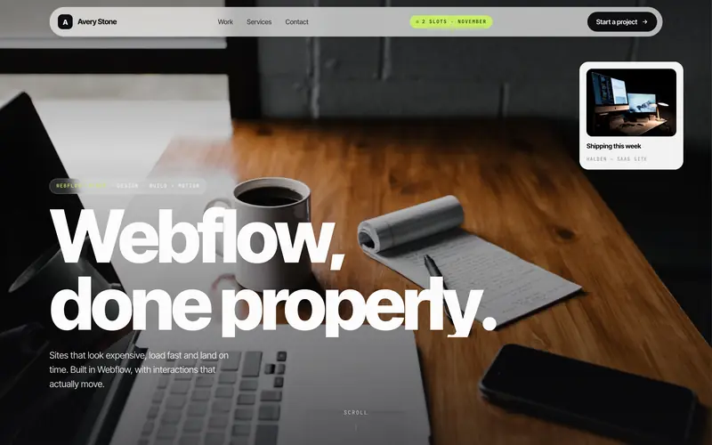 Webflow site